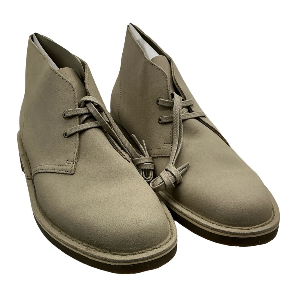 Clarks Shepton Taupe Distressed Suede Desert Boots 26179923 Mens 11